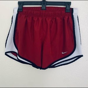 Burgundy Red and Black Nike Shorts Size Large